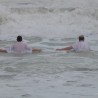 Судакчане на Крещение окунулись в море, несмотря на шторм 79