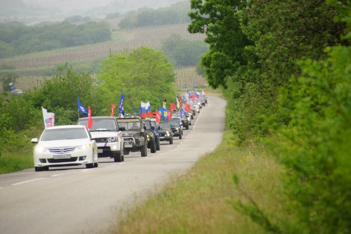 В Судаке состоялся автопробег, посвященный Дню Победы (фото и видео)