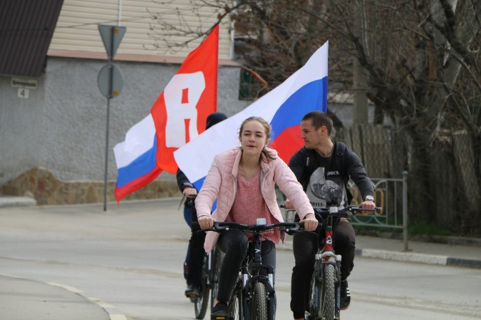 В Судаке состоялся велопробег, посвященный четвертой годовщине воссоединения Крыма с Россией